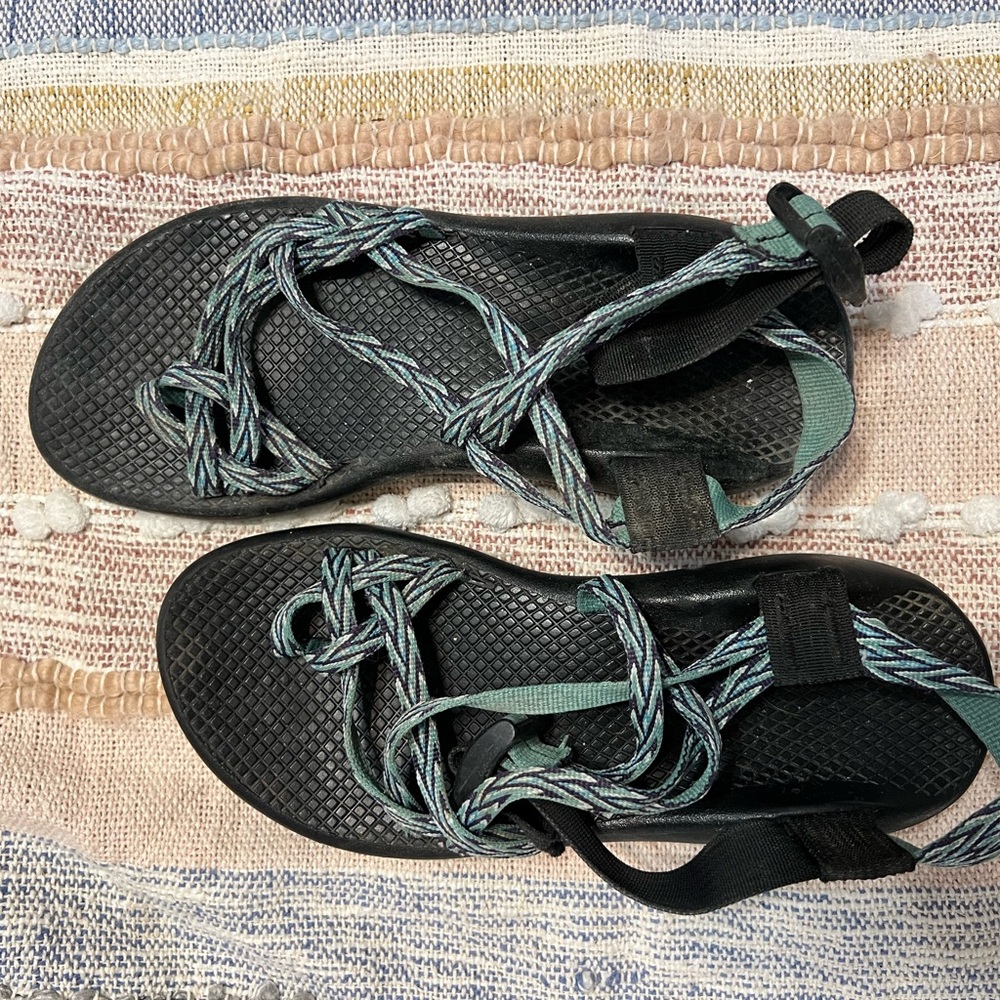Chaco Black and Green Sandals for Casual Comfort